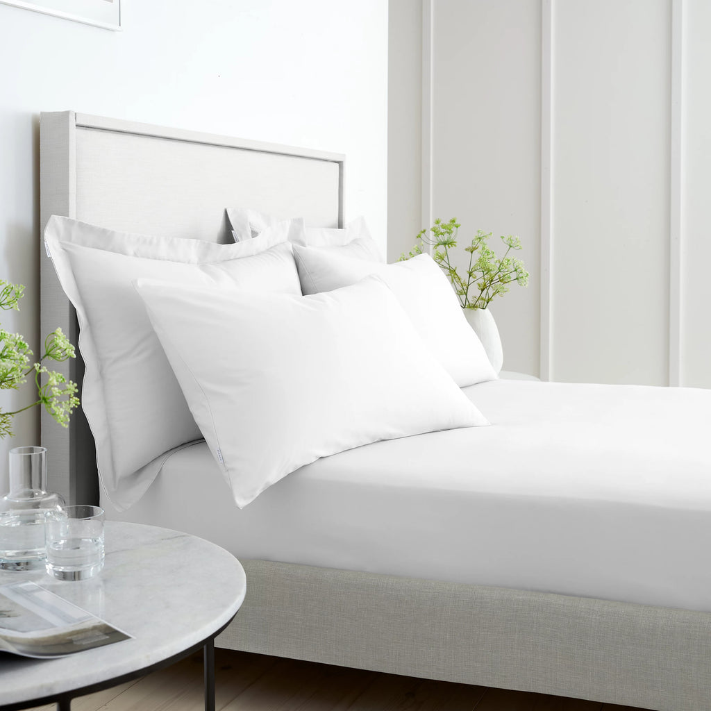Bianca 200TC Cotton Percale Fitted Sheet White 32cm