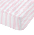 Little Bianca Check and Stripe Cotton Fitted Sheet 25cm Depth Pink