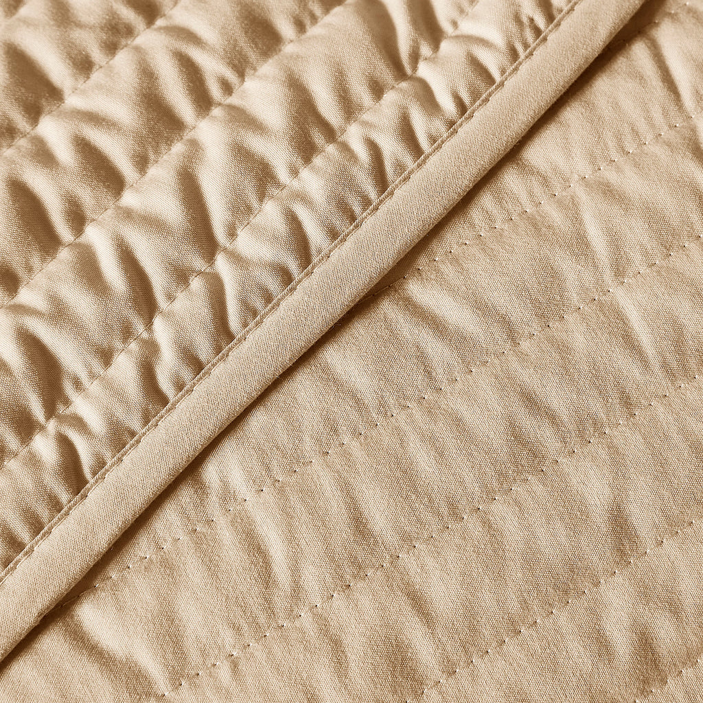 Bianca Quilted Lines Bedspread Natural 220x230cm