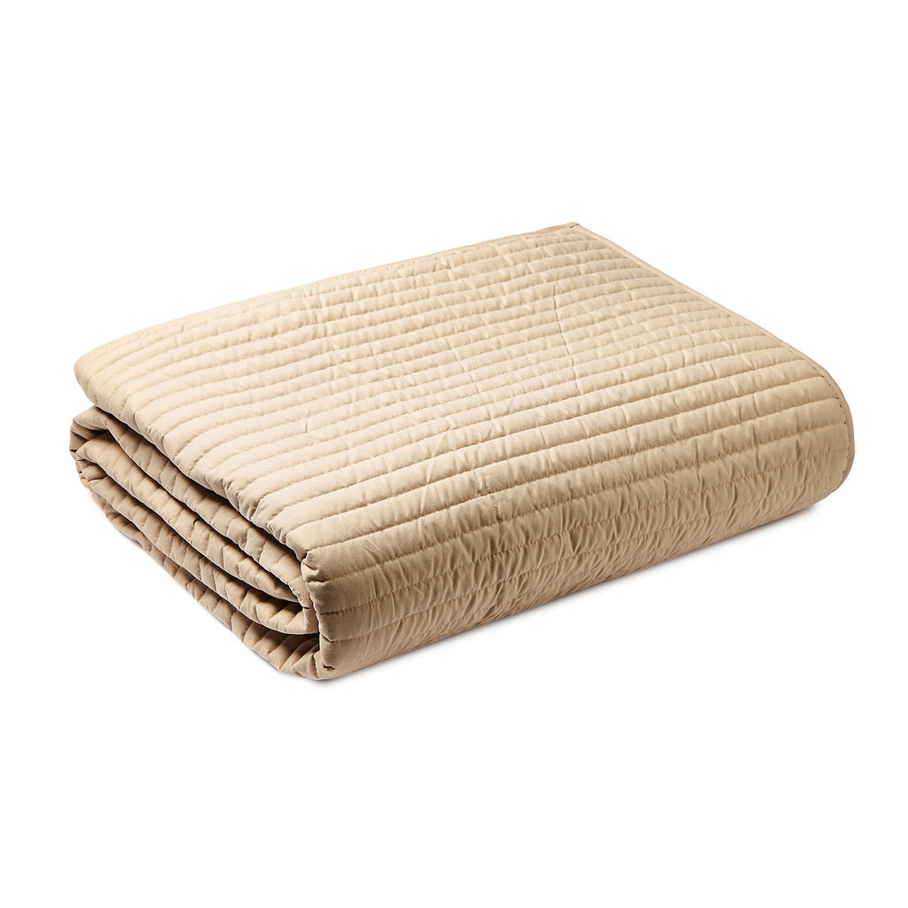 Bianca Quilted Lines Bedspread Natural 220x230cm