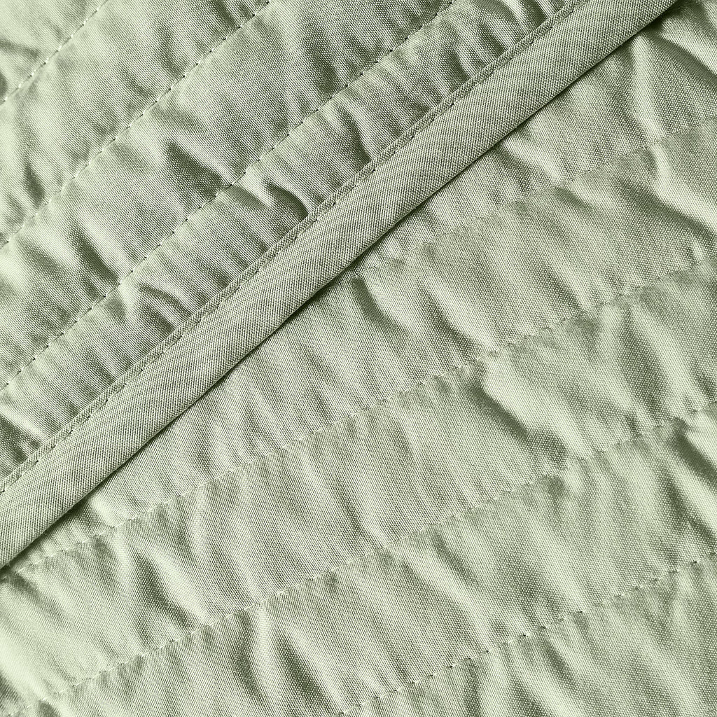 Bianca Quilted Lines Bedspread Green 220x230cm