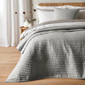 Bianca Quilted Lines Bedspread Silver Grey 220x230cm