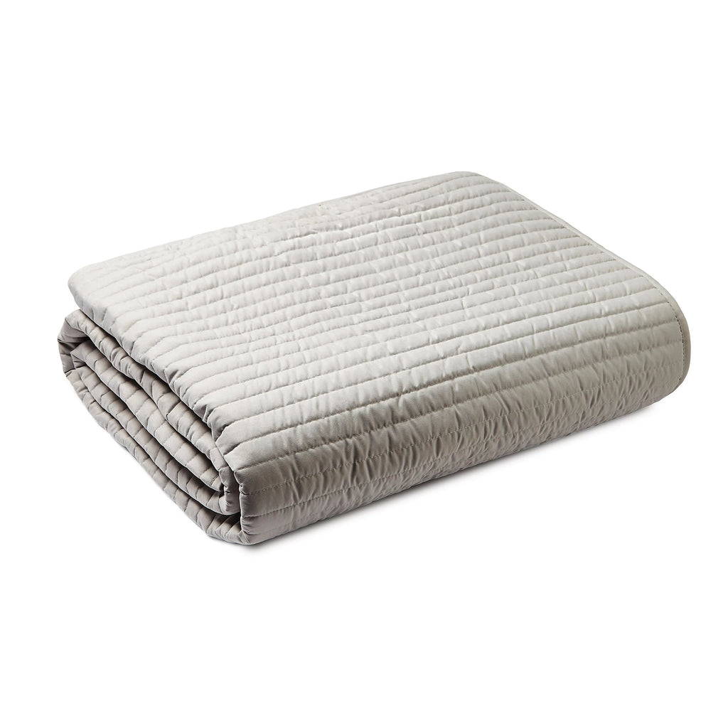 Bianca Quilted Lines Bedspread Silver Grey 220x230cm