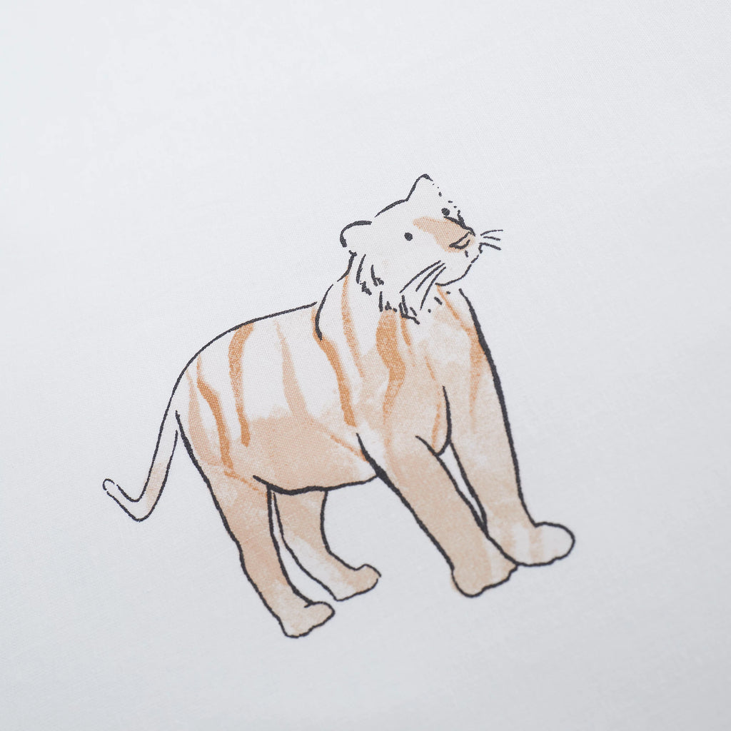 Little Bianca Zoo Animals Cotton Fitted Sheet 15cm Depth Pastel