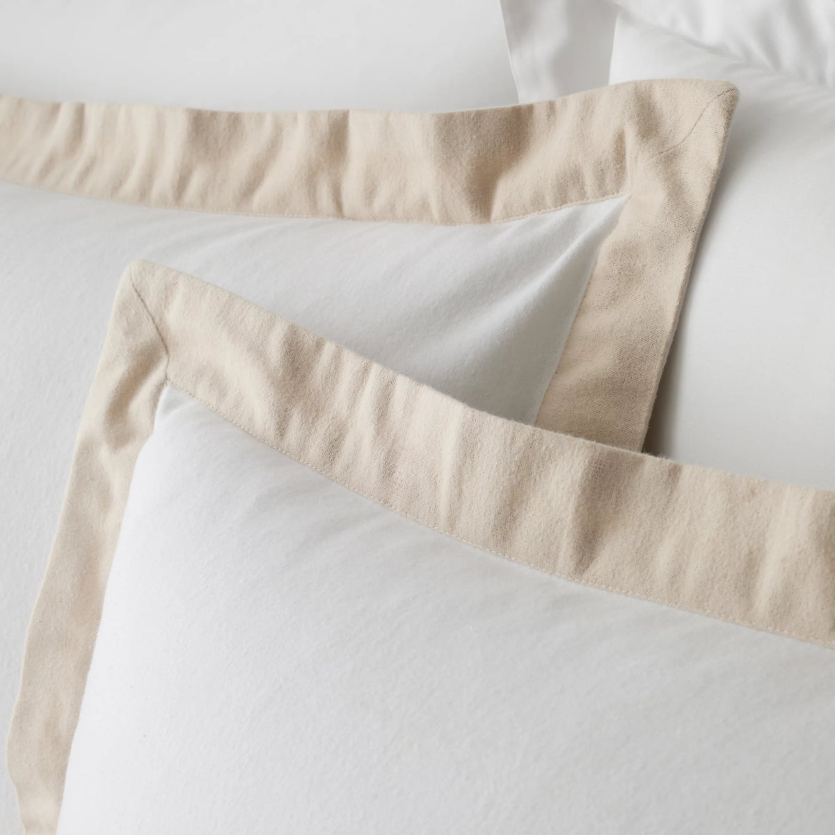 Bianca Brushed Tailored Cotton Duvet Cover Set White Natural