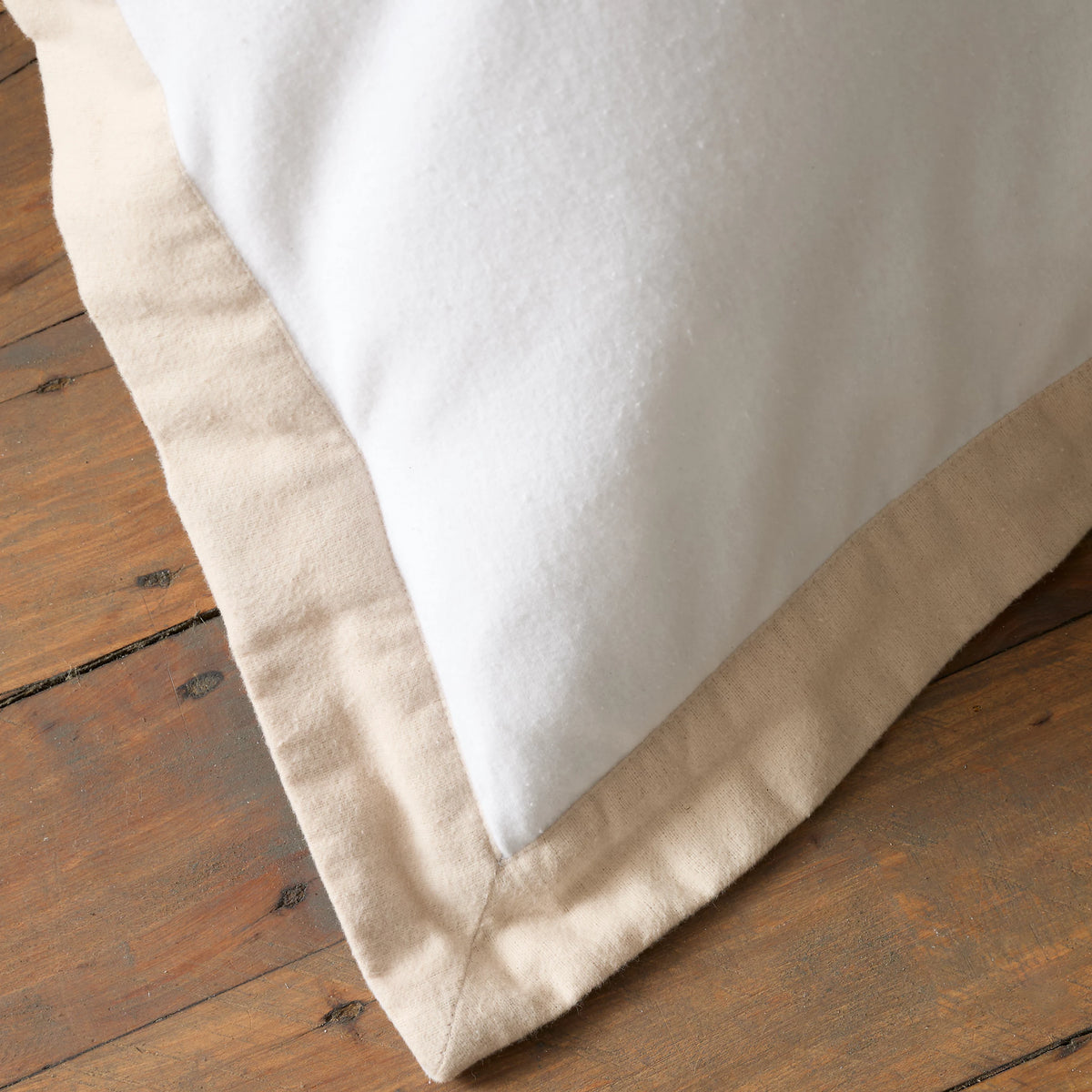 Bianca Brushed Tailored Cotton Duvet Cover Set White Natural