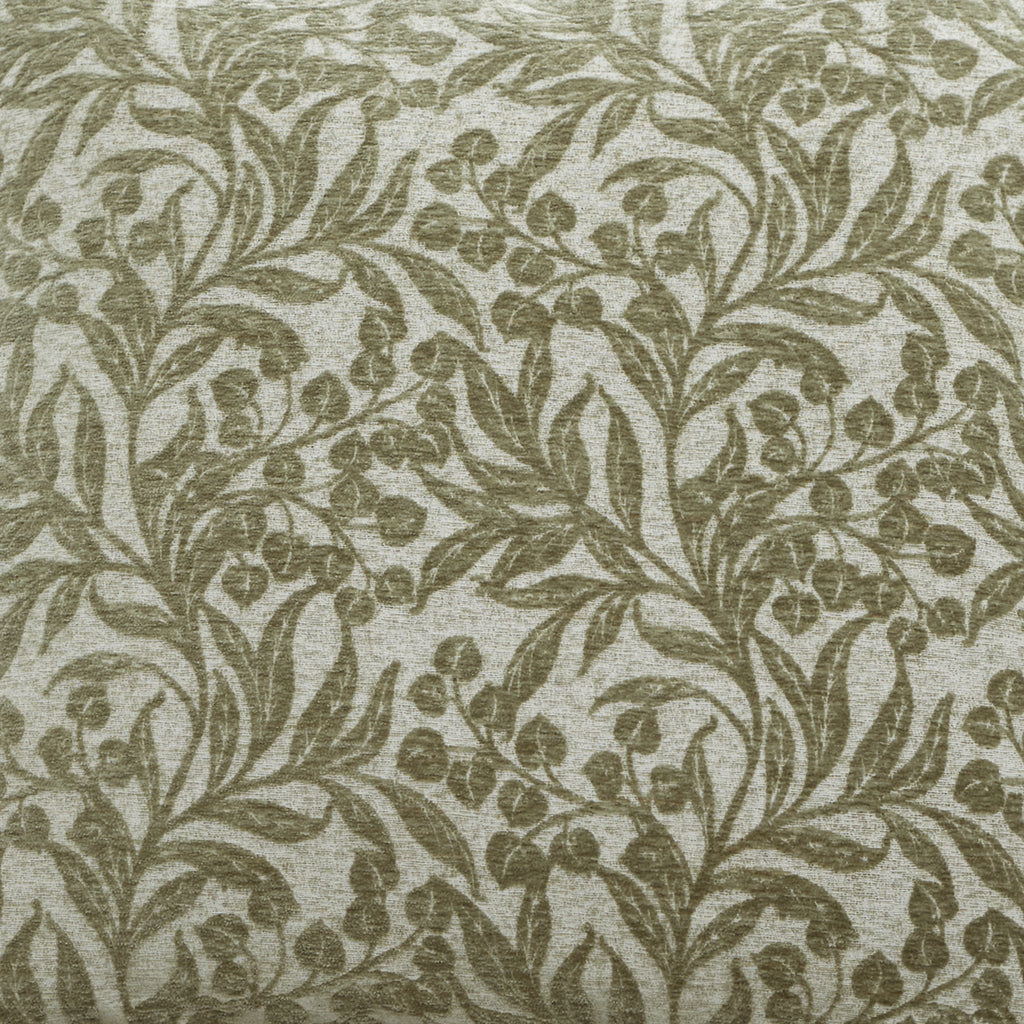 Bianca Fine Linens Chenille Leaves 50x50cm Cushion in Green