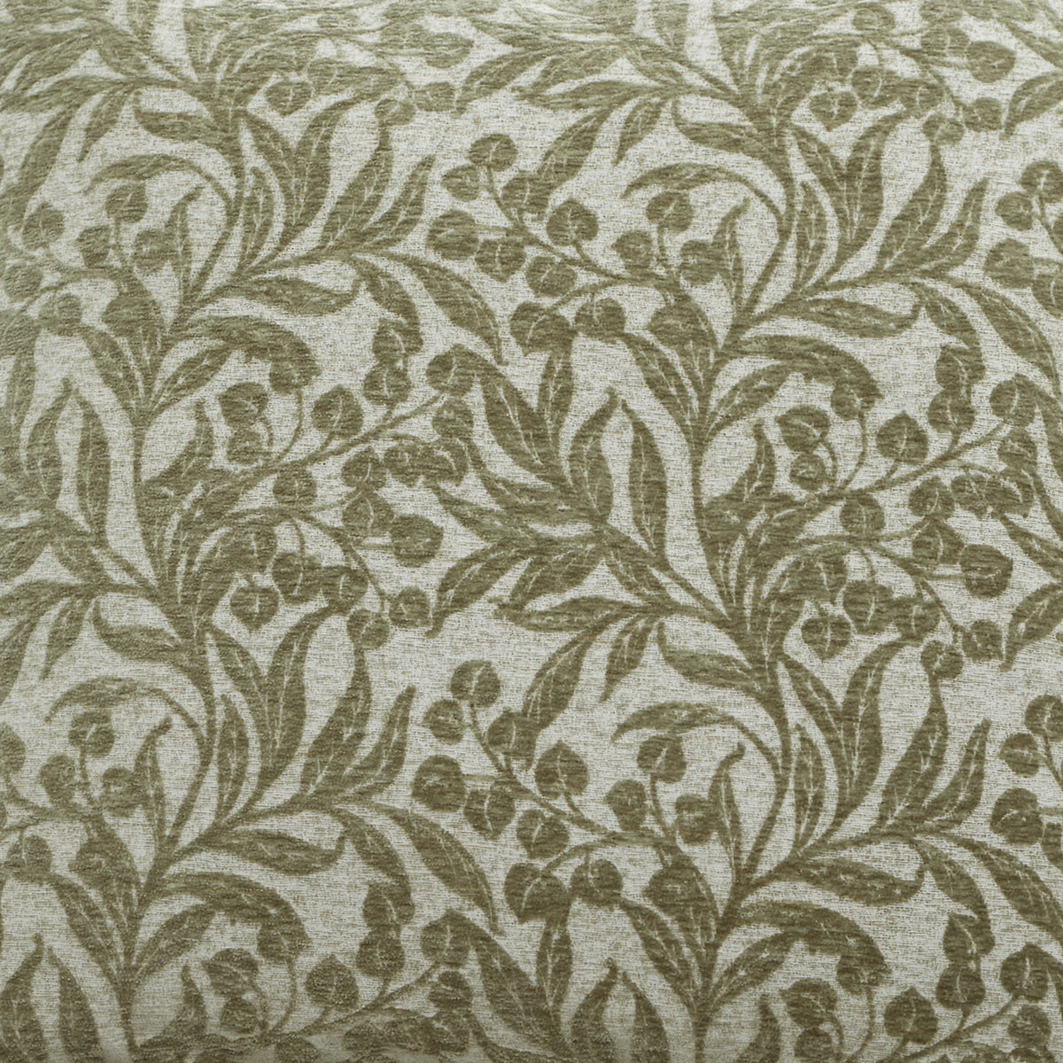 Bianca Fine Linens Chenille Leaves 50x50cm Cushion in Green