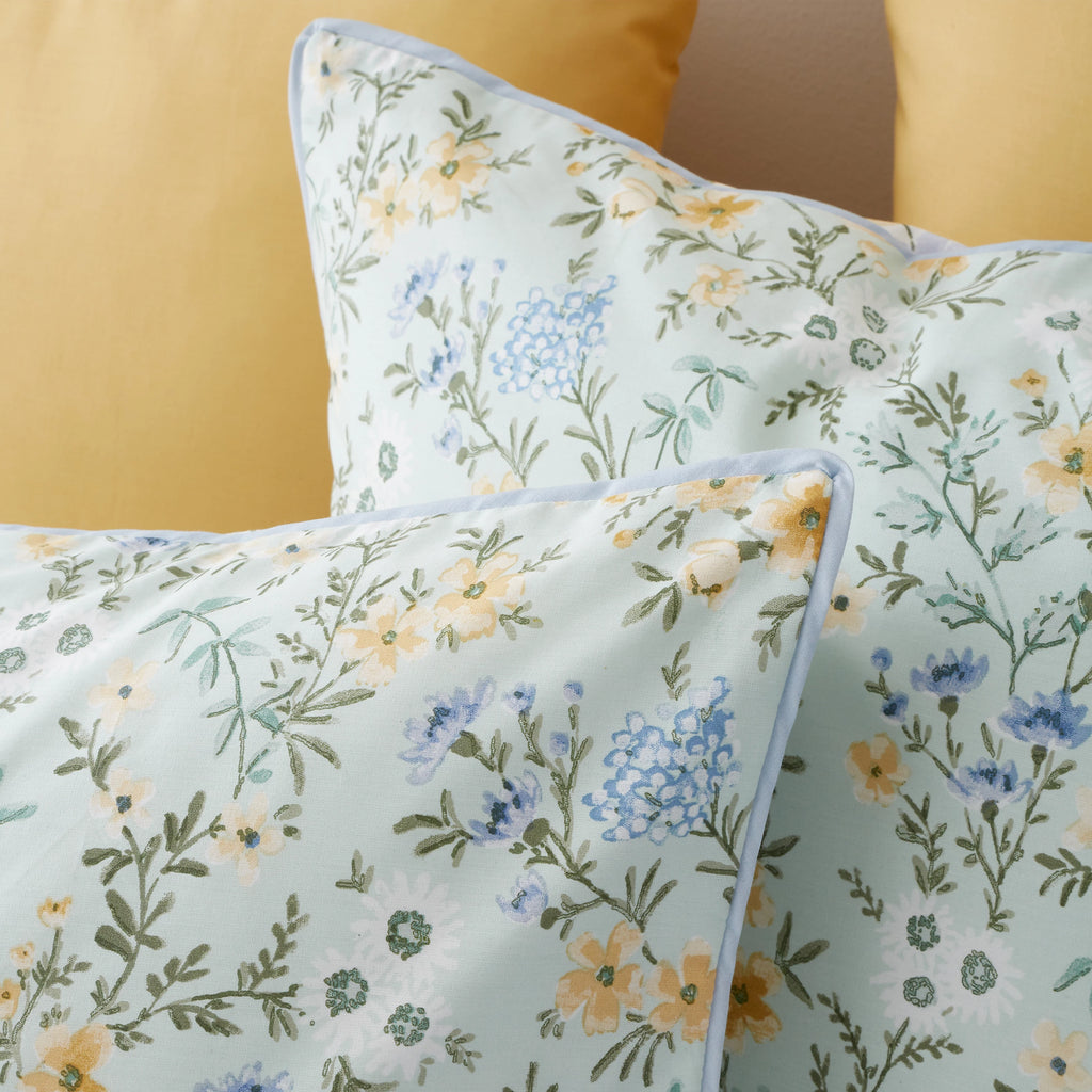 Bianca Ditsy Floral 200TC Cotton Reversible Duvet Cover Set Green