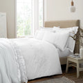 Bianca Embroidery Floral 200TC Cotton Duvet Cover Set White