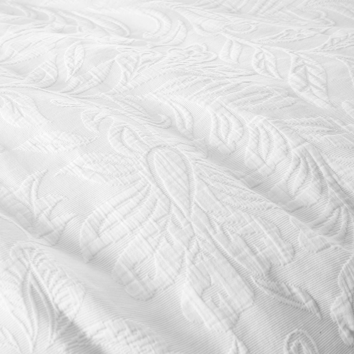 Bianca Fleur Matelasse Jacquard 200TC Cotton Duvet Set White