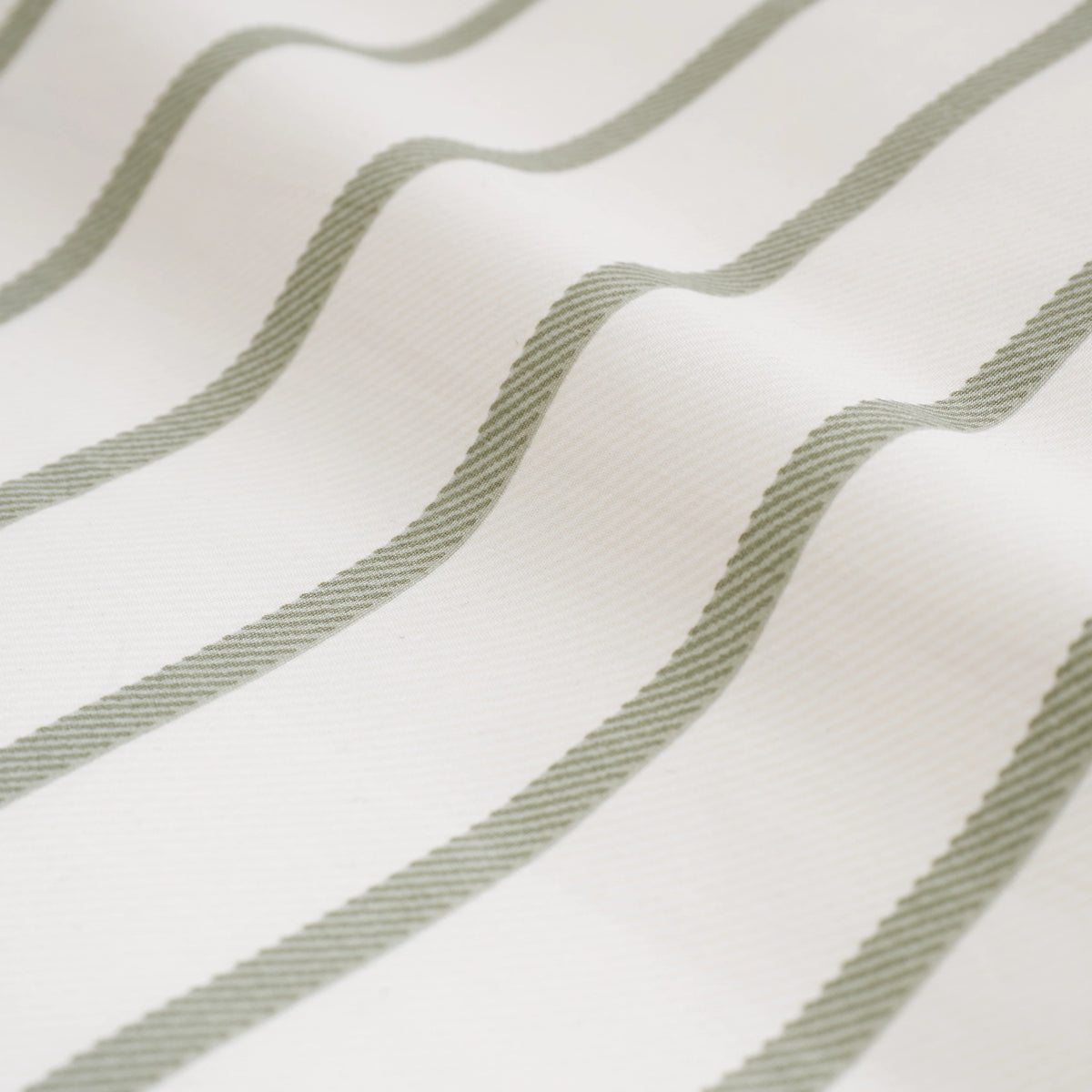 Bianca Hampton Stripe 200TC Cotton Reversible Duvet Set Green
