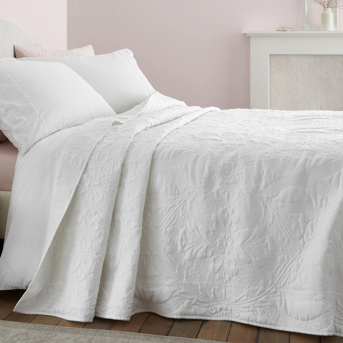 Bianca Marianne Matelasse Bedspread White 240x260cm
