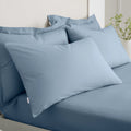 Bianca Fine Linens 200TC Cotton Percale Standard Pillowcase Pair Blue