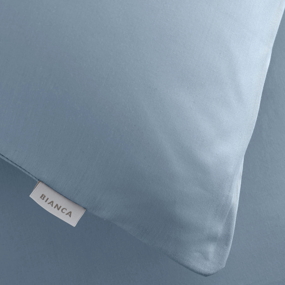 Bianca Fine Linens 200TC Cotton Percale Standard Pillowcase Pair Blue
