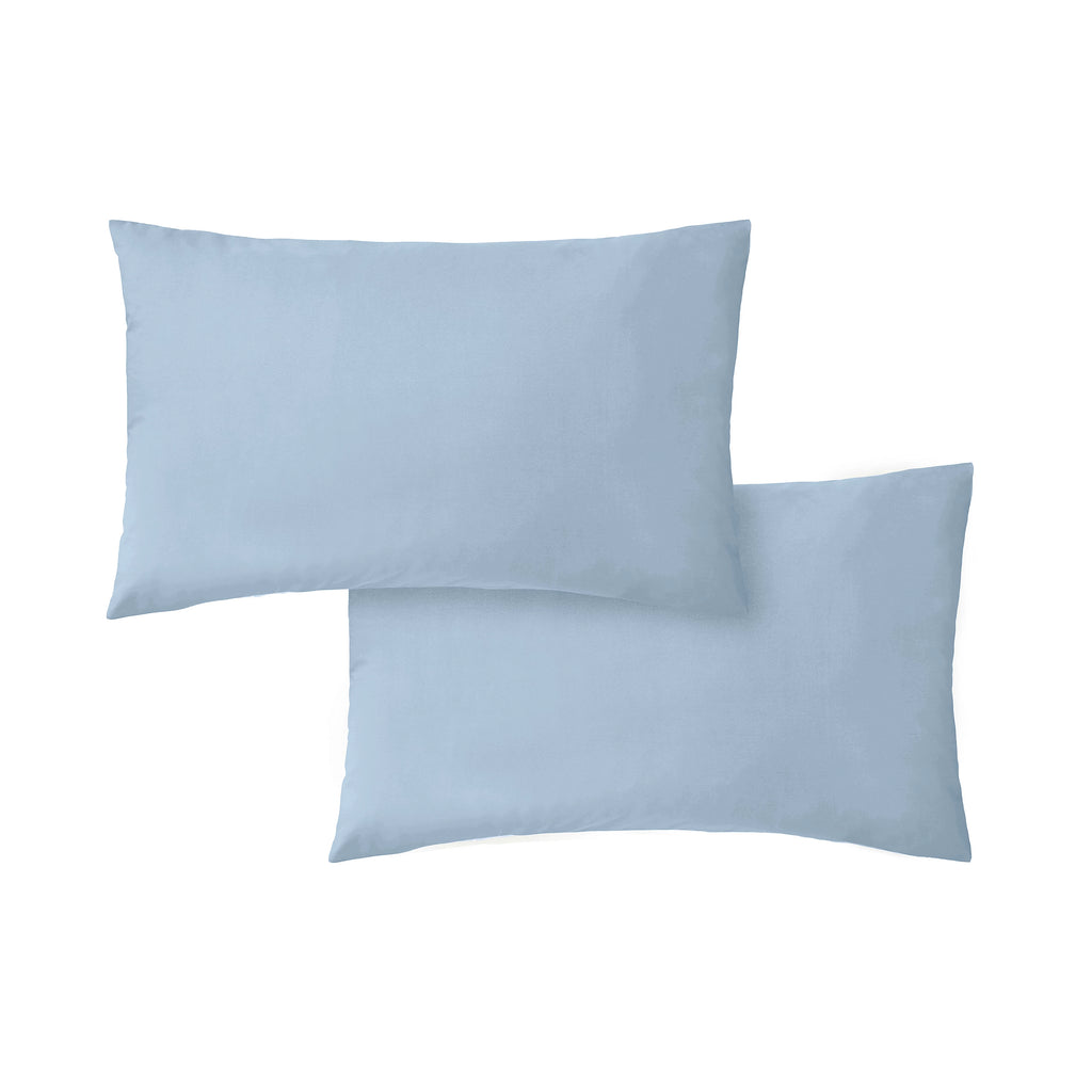 Bianca Fine Linens 200TC Cotton Percale Standard Pillowcase Pair Blue