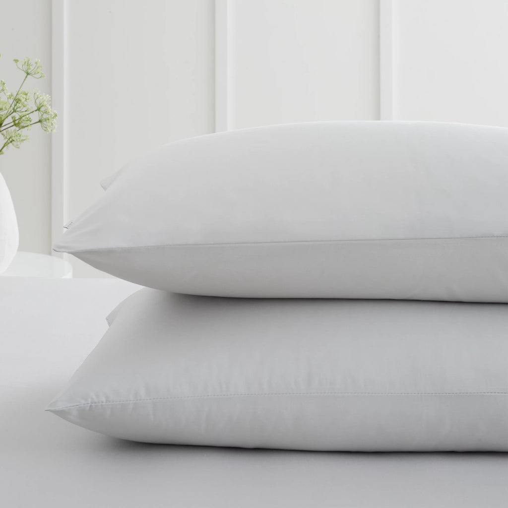 Bianca 200TC Cotton Percale Pillowcase Pair Grey 50x75cm