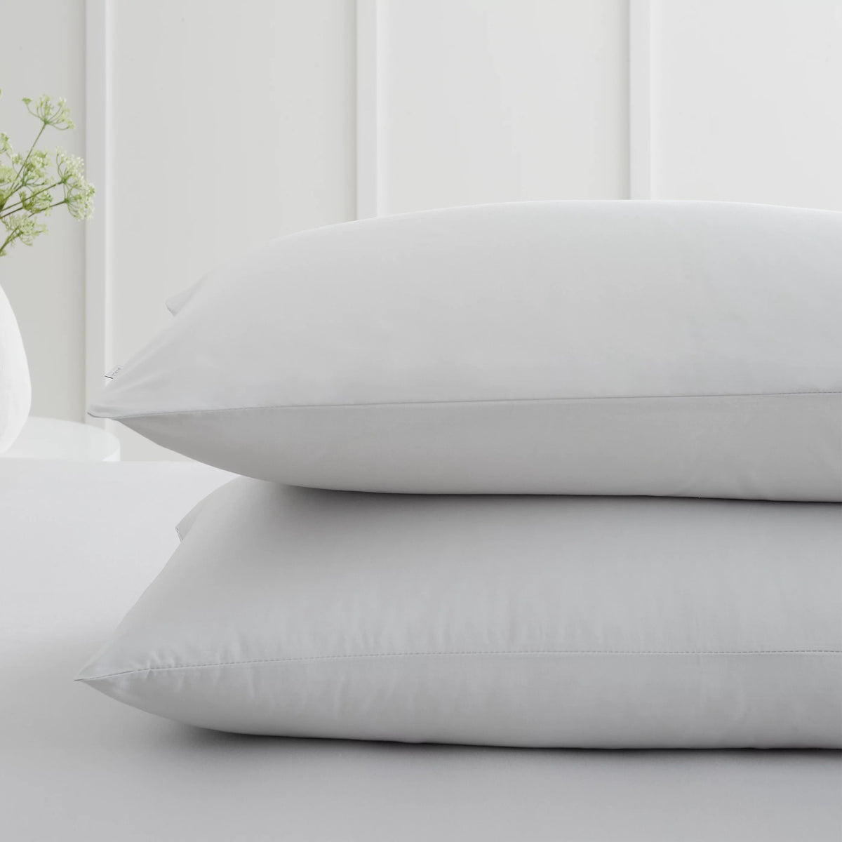 Bianca 200TC Cotton Percale Pillowcase Pair Grey 50x75cm
