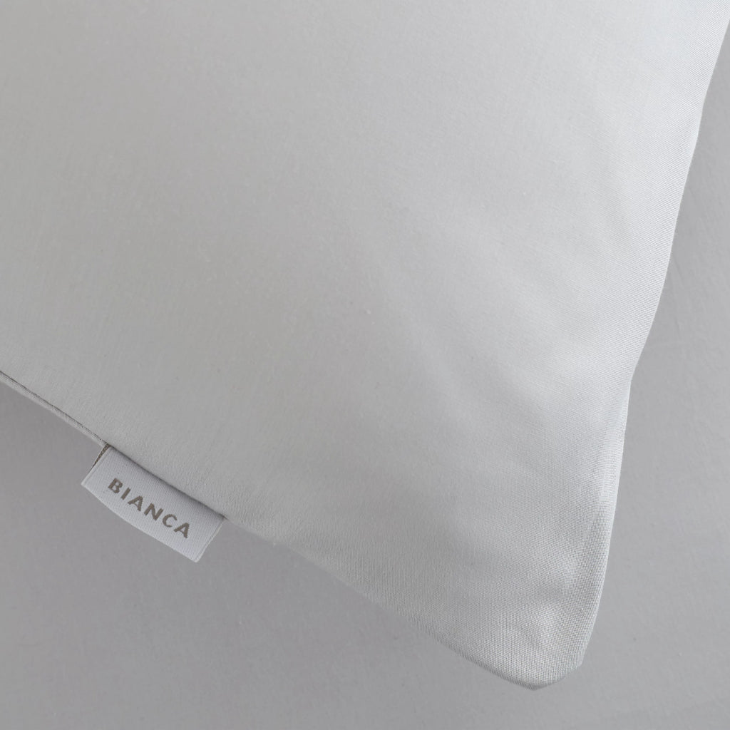 Bianca 200TC Cotton Percale Pillowcase Pair Grey 50x75cm
