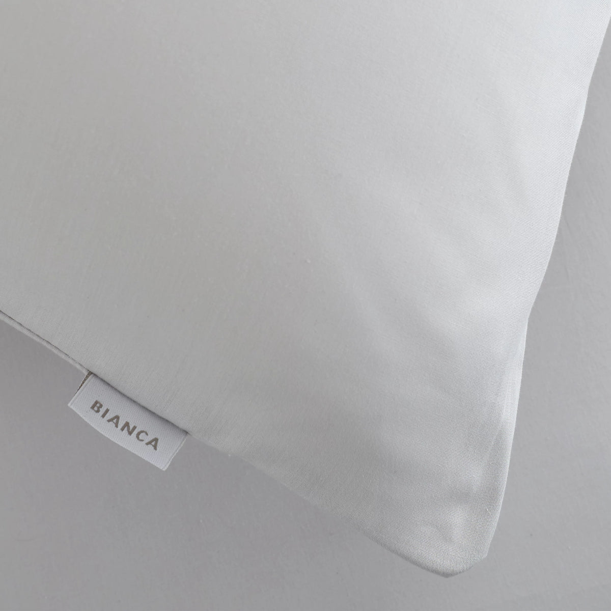 Bianca 200TC Cotton Percale Pillowcase Pair Grey 50x75cm