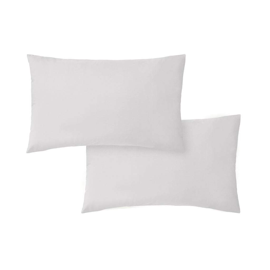 Bianca 200TC Cotton Percale Pillowcase Pair Grey 50x75cm