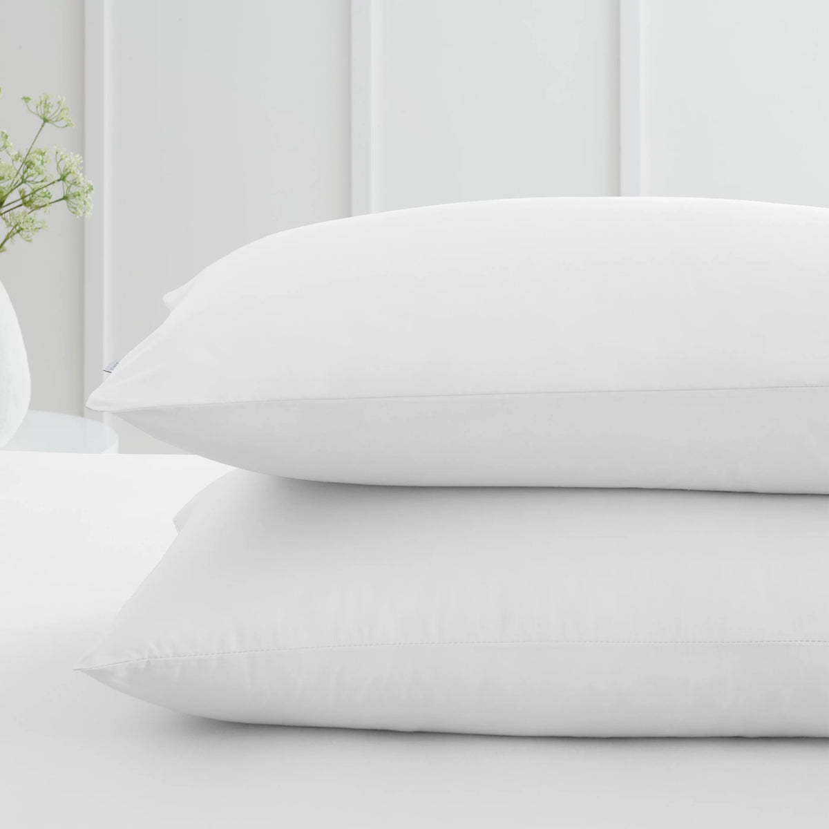 Bianca 200TC Cotton Percale Pillowcase Pair White 50x75cm