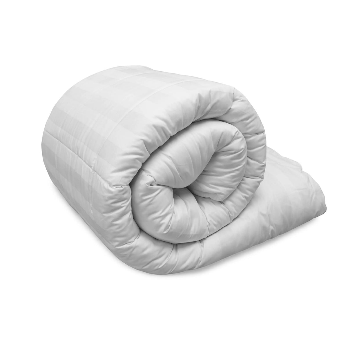 Bianca Fine Linens Premium 100% Cotton Stripe 10.5 tog Duvet White