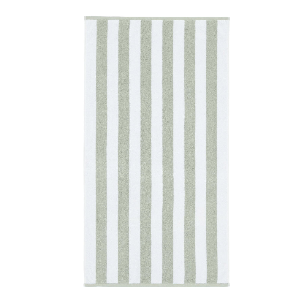 Bianca Reversible Stripe 600GSM Cotton Towels Sage