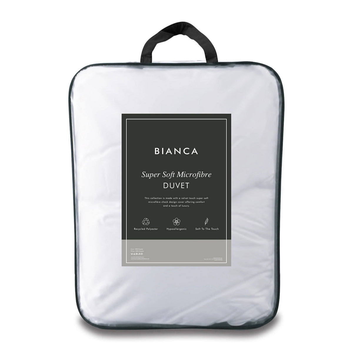 Bianca Fine Linens Super Soft Microfibre 10.5 tog Duvet White