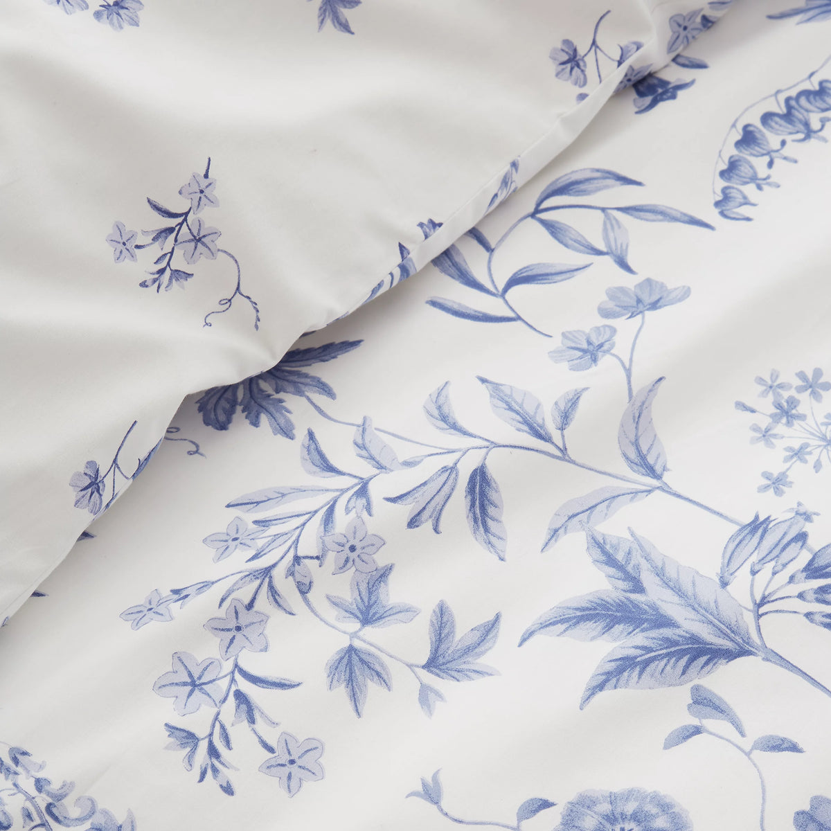 Bianca Thea Floral 200TC Cotton Reversible Duvet Cover Set Blue