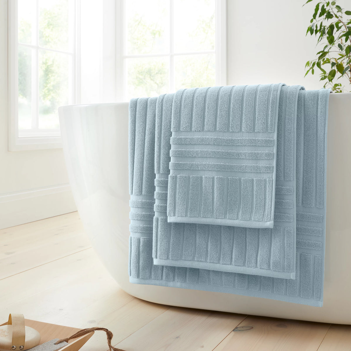 Bianca Hotel 100% Cotton Towels in Blue