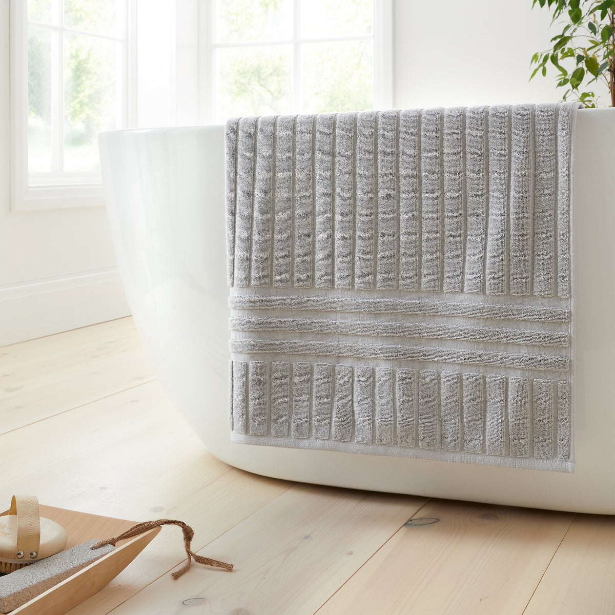 Bianca Hotel 100% Cotton Towels in Silver