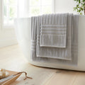 Bianca Hotel 100% Cotton Towels in Silver
