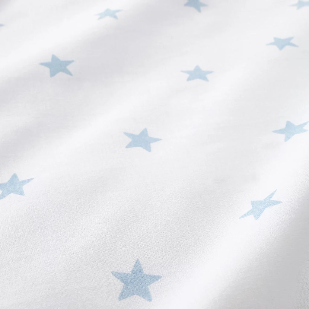 Bianca Mini Star & Stripes 100% Cotton Fitted Sheet in Blue