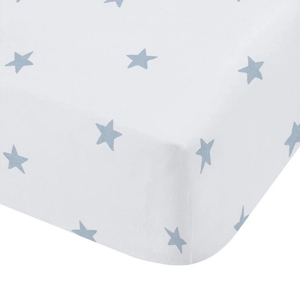 Bianca Mini Star & Stripes 100% Cotton Fitted Sheet in Blue