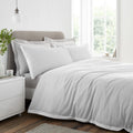 Bianca Seersucker Woven Stripe 200TC Cotton Duvet Cover Set Grey