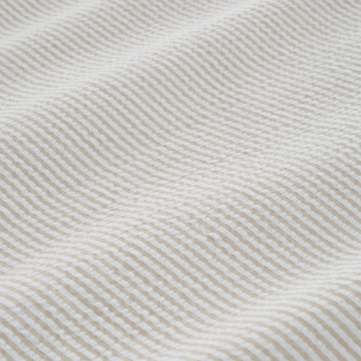 Bianca Seersucker Woven Stripe 200TC Cotton Duvet Set Natural