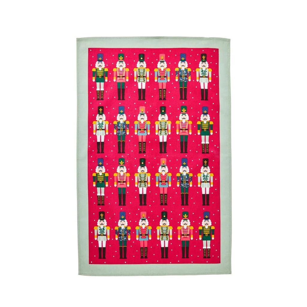 Ulster Weavers Nutcracker Parade Recycled Cotton Tea Towel in Red