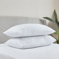 Catherine Lansfield 200TC Hotel Satin Stripe Pillow Pair White
