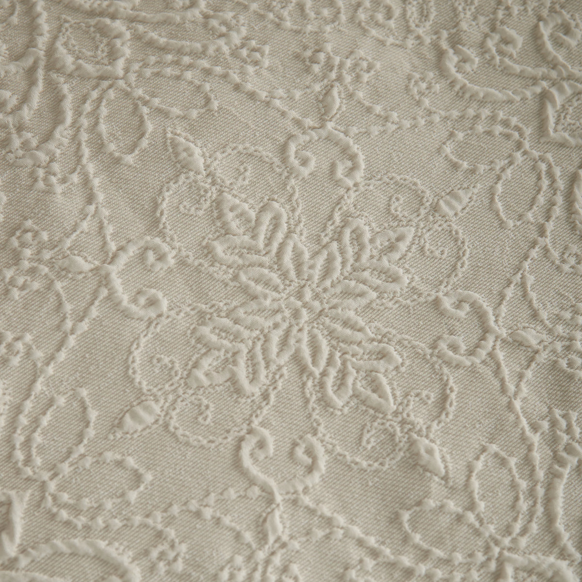 Catherine Lansfield Cream Amelia Jacquard Duvet Cover Set