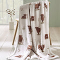 Catherine Lansfield Natural Angus Highland Cow Cosy Fleece Blanket Throw