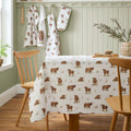 Catherine Lansfield Angus Highland Cow Cotton Table Cloth in Natural