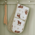 Catherine Lansfield Angus Highland Cow Cotton Kitchen Double Oven Glove in Natural