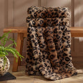 Catherine Lansfield Brown Animal Print Faux Fur Blanket Throw