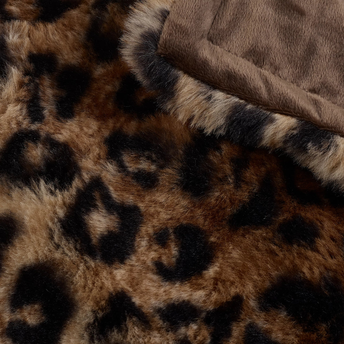 Catherine Lansfield Brown Animal Print Faux Fur Blanket Throw
