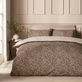 Catherine Lansfield Brown Animal Print So Soft Reversible Duvet Cover Set
