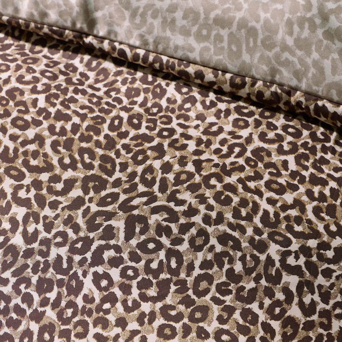 Catherine Lansfield Brown Animal Print So Soft Reversible Duvet Cover Set