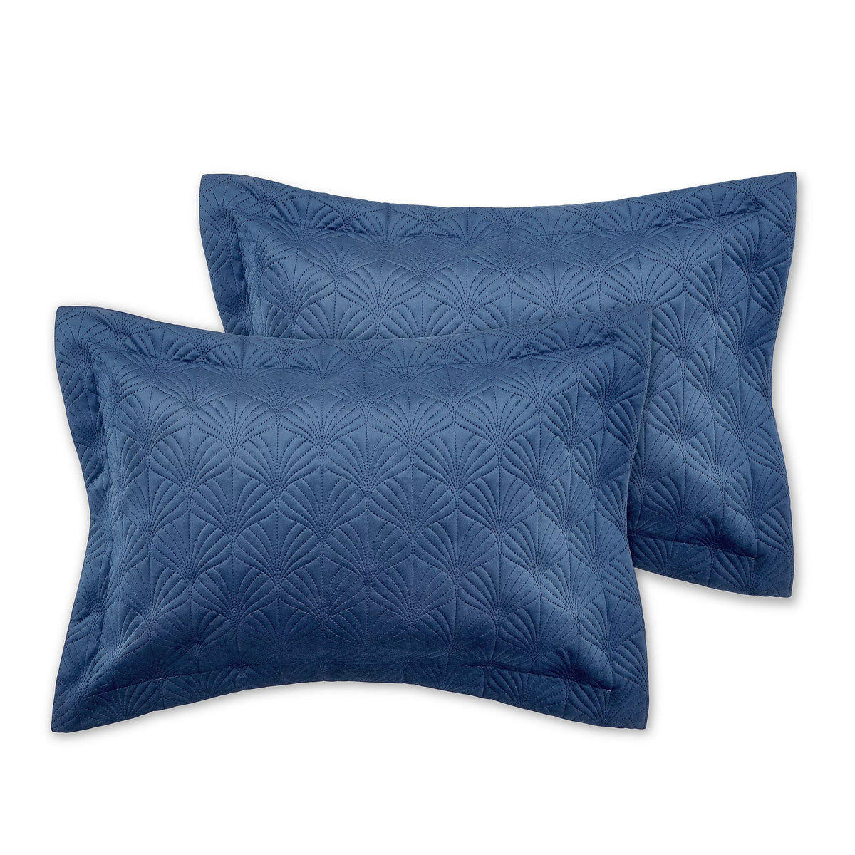 Catherine Lansfield Art Deco Pearl Pillowcases Navy Blue