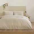 Catherine Lansfield Natural Bamford Gingham Check Reversible Duvet Cover Set