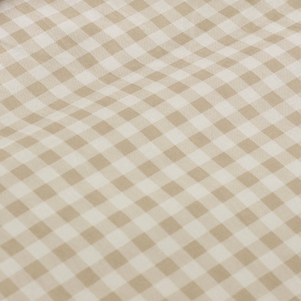 Catherine Lansfield Bamford Gingham Check Fitted Sheet Natural
